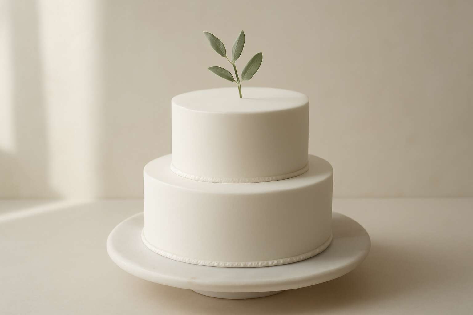 plain wedding cake
