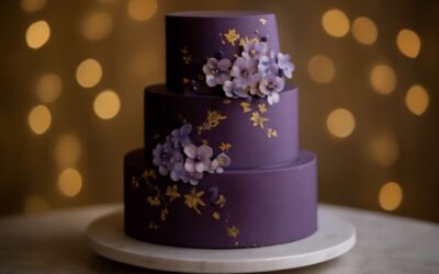 Stunning wedding cake purple: timeless elegance for your dream wedding.