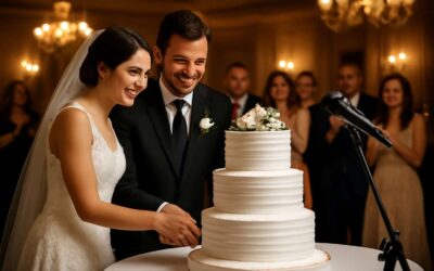 Nail your wedding cake cutting speech with humor and heart.