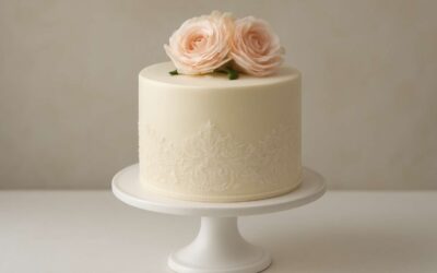 Chic and minimalist wedding cake 1 tier design that wows guests
